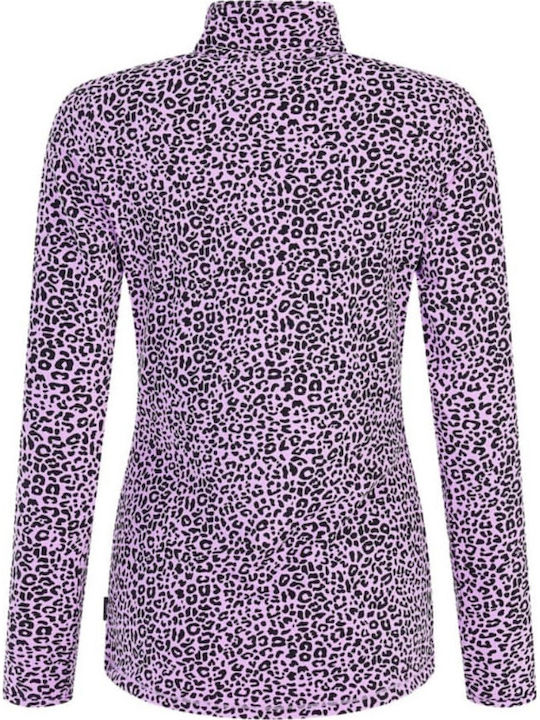 Winter Women's Fleece Blouse with Zipper Thistle Purple