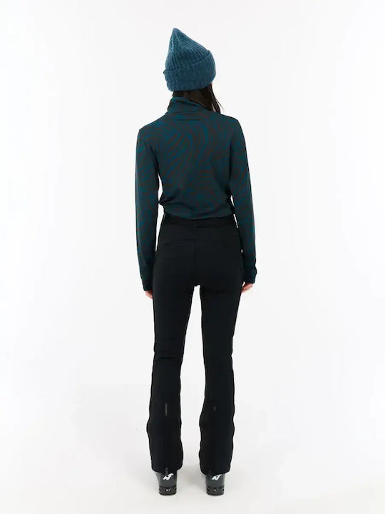 Winter Women's Fleece Blouse with Zipper Rainstorm Blue