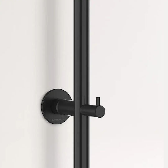 Create Șină electrică pentru prosoape 120W 150x12.5cm Negru