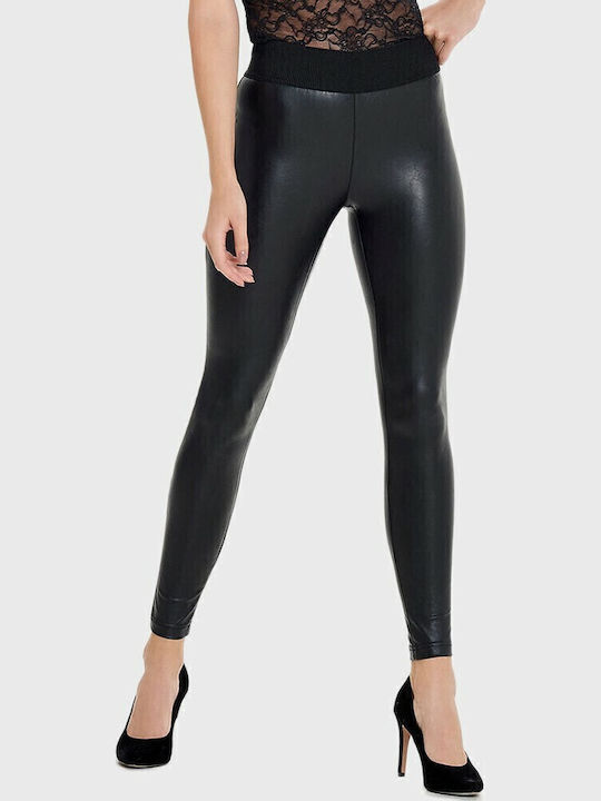 Täglich Frauen Lang Leggings Hochgeschnitten Schwarz