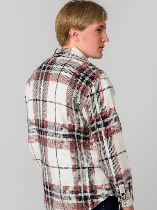 Long-sleeved Shirt Checked White, Checkered