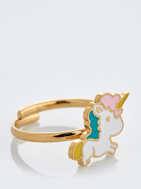 Stainless Steel Kids Ring with Design Unicorn RI-0008 Stainless Steel Kids Ring with Design Unicorn RI-0008