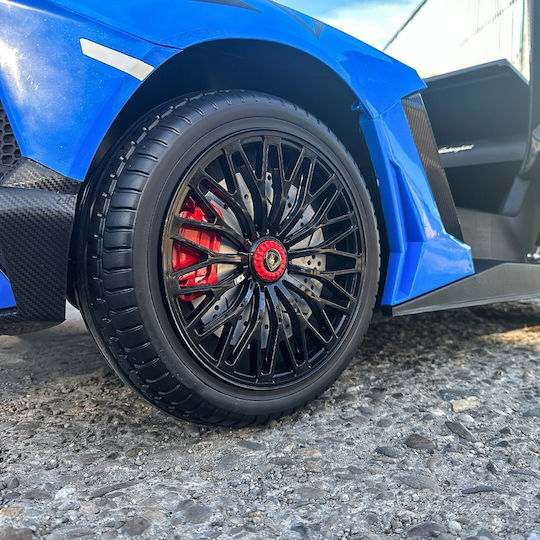 Lamborghini Aventador SV Two Seater with Remote Control Licensed 24 Volt Blue for 3+ Years Old