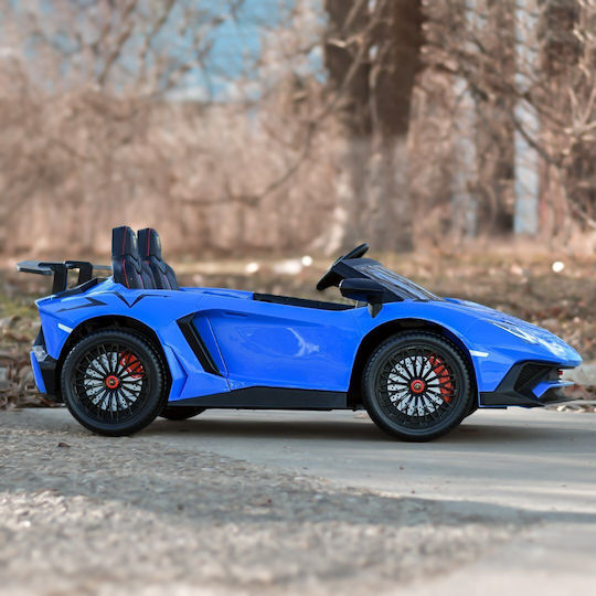 Lamborghini Aventador SV Two Seater with Remote Control Licensed 24 Volt Blue for 3+ Years Old
