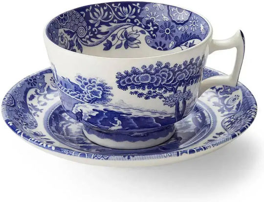 Spode Σετ Φλιτζάνια Καφέ Κεραμικά Μπλε 200ml 8τμχ