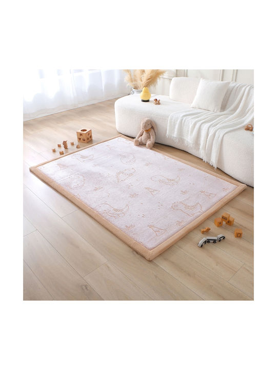 Hakuna Matte Χειροποίητο Παιδικό Χαλί Πορτοκαλί 170x120cm Πάχους 25mm