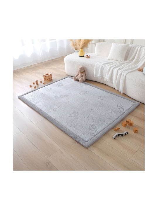 Hakuna Matte Χειροποίητο Παιδικό Χαλί Γκρι 170x120cm Πάχους 25mm