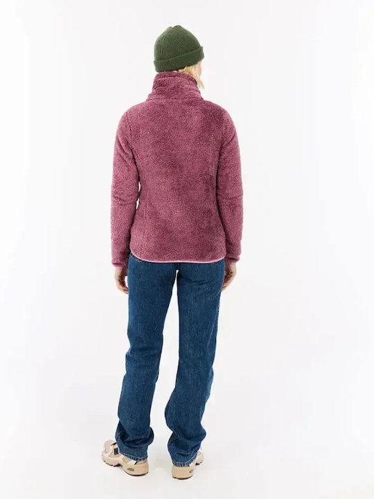 Riri Women's Cardigan with Zipper Vintage Pink