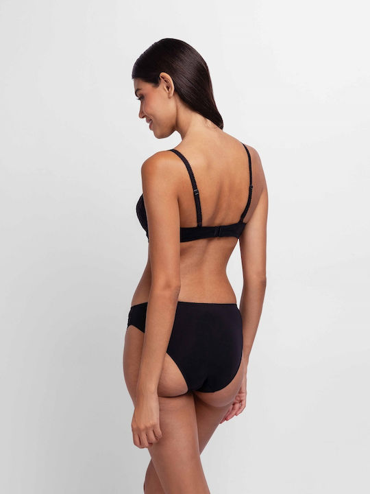 Angie Push Up Bra Noir/fuchisia