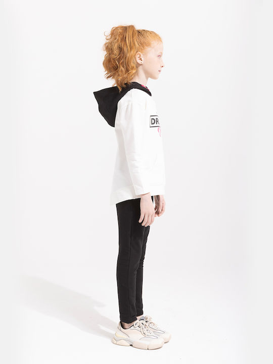Kinder Sweatpants Set Mit Bluse Ecru