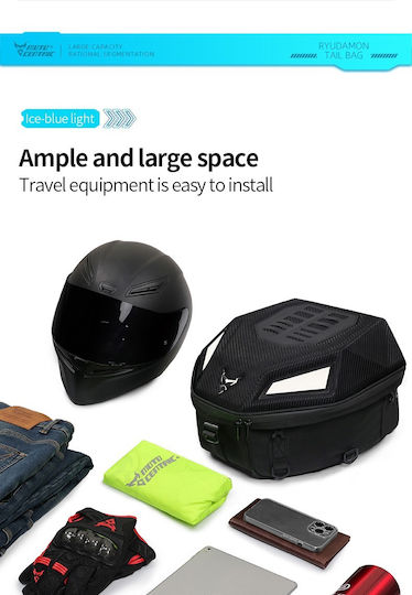 Waterproof Motorcycle Tail Bag 25lt Black