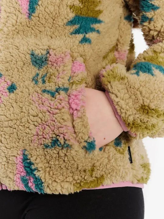 Παιδική Ζακέτα Fleece με Κουκούλα Vintage Pink