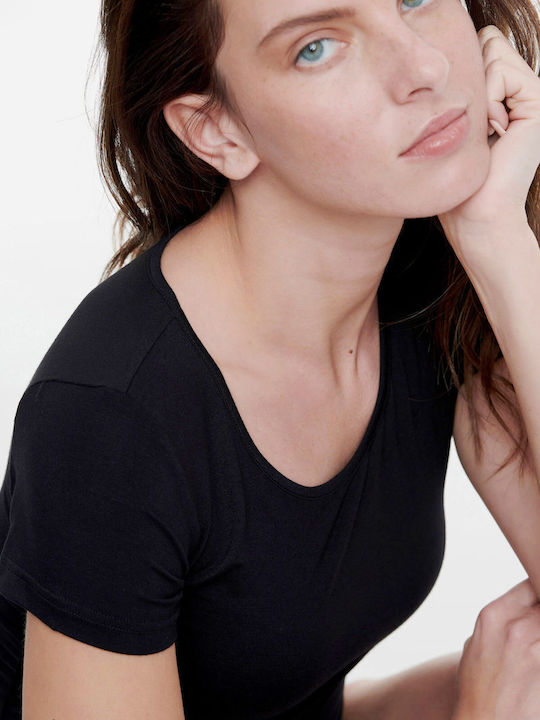 Bamboo Women's Short Sleeve T-Shirt Black