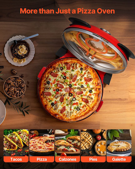 Vevor Pizza Maker 1200W Red