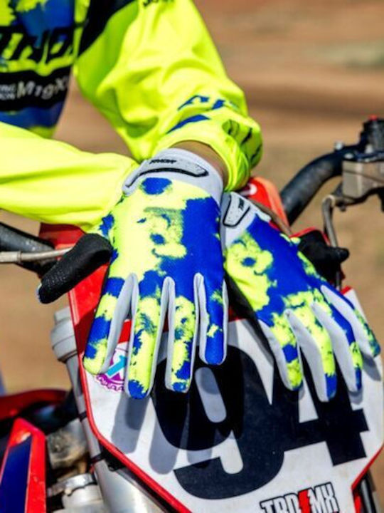 Thor Launchmode Summer Men's Motocross Gloves Purple Yellow Acid