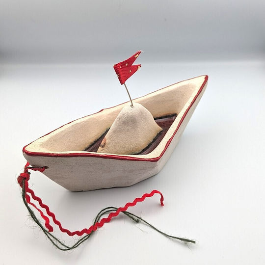 G2026/421 Handmade Decorative Ceramic Little Boat Grekas Home