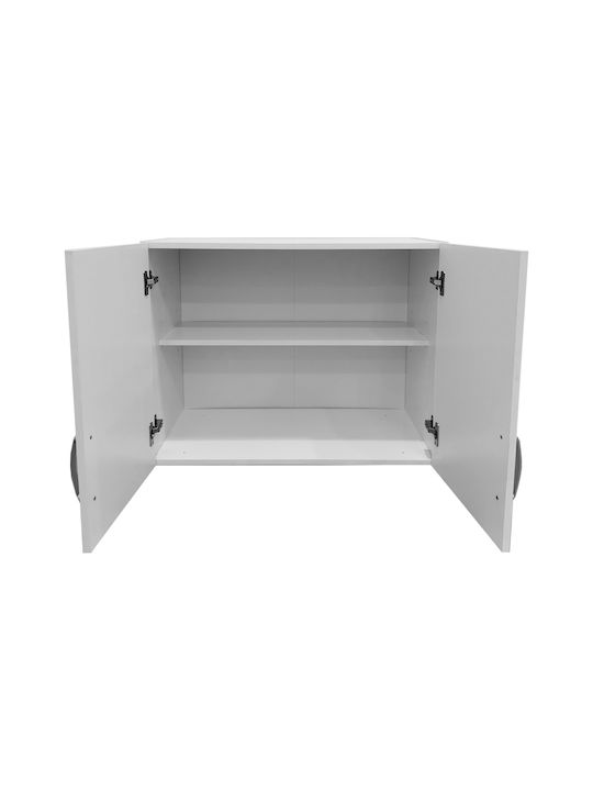 Pakketo Lego Rechteckig Loft-Schrank aus Spanplatte White Shade 79x41.5x12cm 383-000063 1Stück