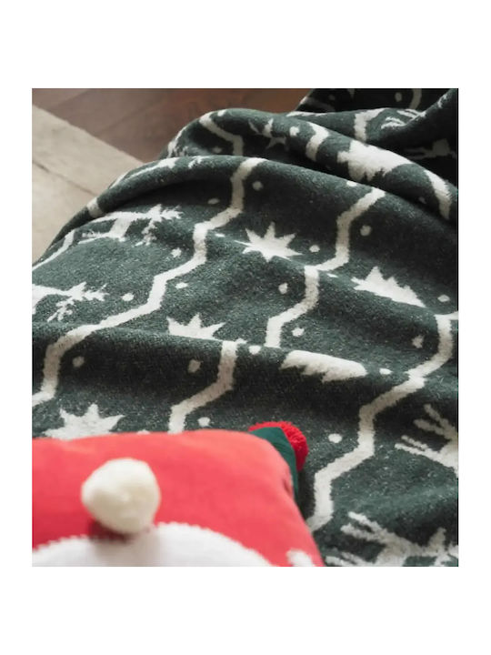 Gofis Home Fleece Sofa Blanket with Fringes 130x170cm