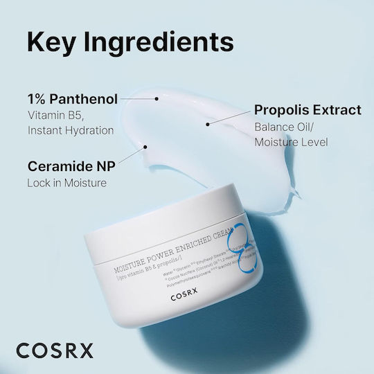 Cosrx Hydrium Rich Ενυδατική Κρέμα Προσώπου κατά της Ερυθρότητας με Ceramides & Πανθενόλη 50ml