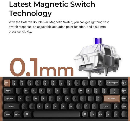 K6 HE Wireless Hall Effect Gaming Keyboard 65% with Magnetic Switches and RGB Lighting K6H-J1 (English US)