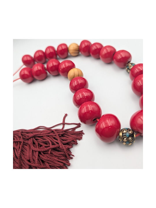 Grekas Home Handmade Tabletop Lucky Charm Home Red Ceramic 60cm 1pcs