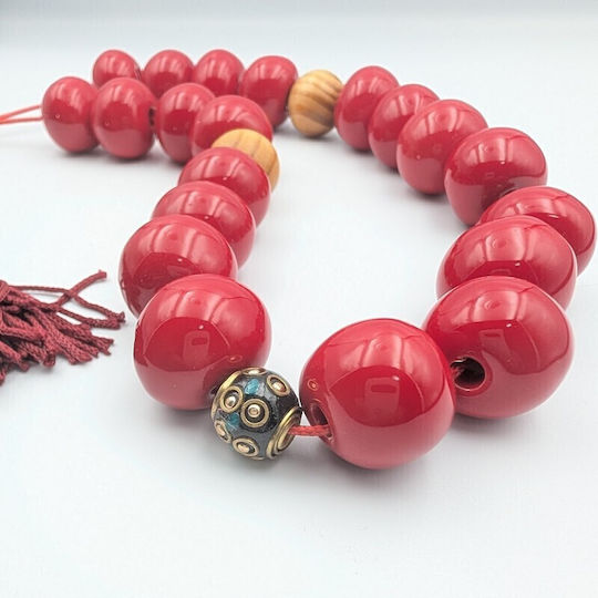 Grekas Home Handmade Tabletop Lucky Charm Home Red Ceramic 60cm 1pcs