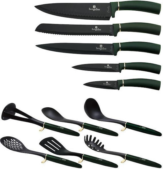 Berlinger Haus Emerald Collection Set of Knives with Base Made of Stainless Steel 11 Pieces