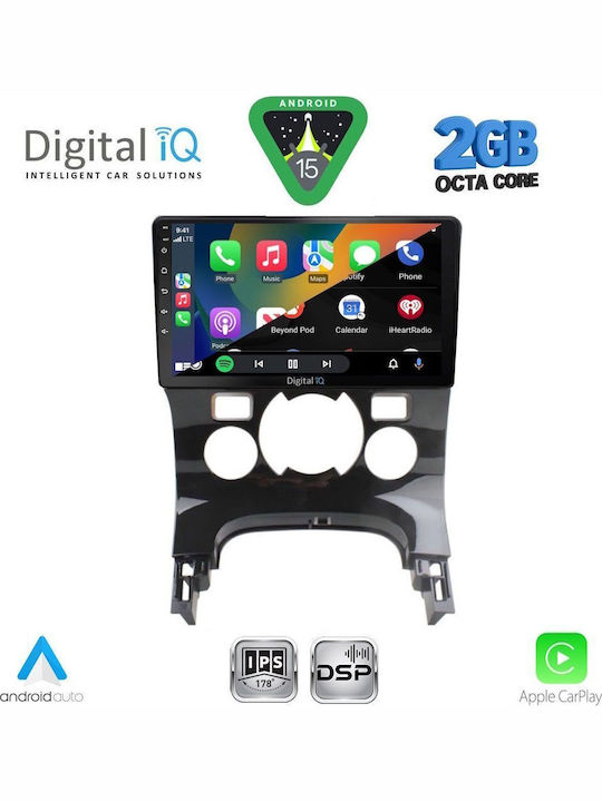Digital IQ Car Audio System for Peugeot 3008 2008-2016 with Clima (Bluetooth/USB/WiFi/GPS/Apple-Carplay/Android-Auto) with Touch Screen 9"