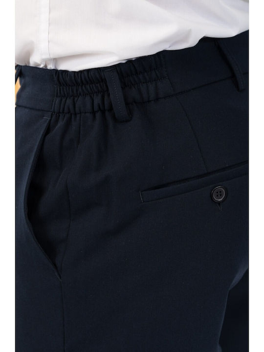 Trousers in Slim Fit Navy Blue