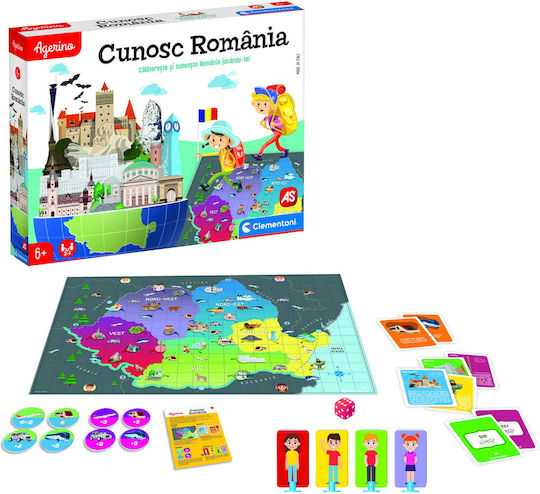 Joc de Societate Agerino Discovering Romania pentru 2-4 Jucători 6+ Ani AS