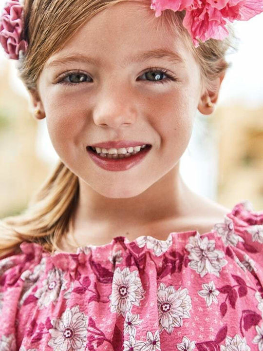 Kinderkleid Ärmellos Pink Dark