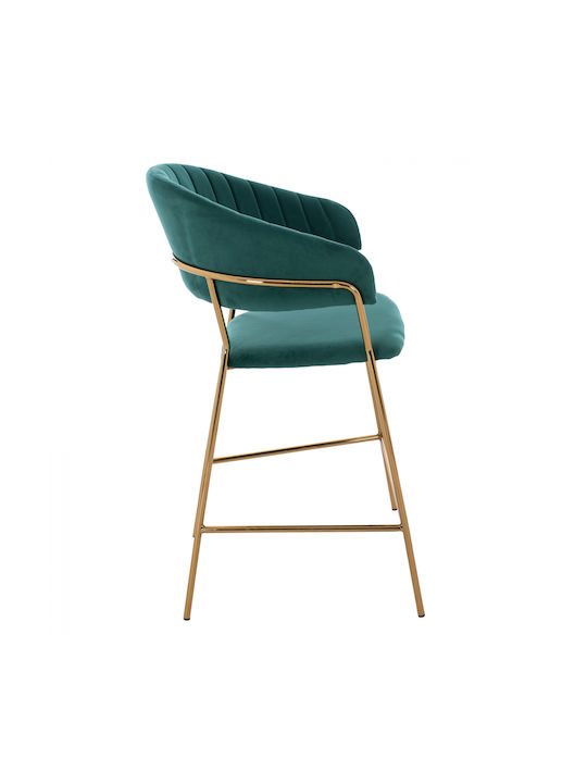 Scaune Bar Tapițat cu Catifea Theodore Cypress 2buc 60x55x100buc