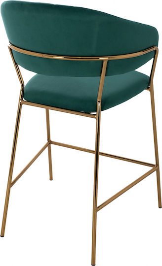 Scaune Bar Tapițat cu Catifea Theodore Cypress 2buc 60x55x100buc