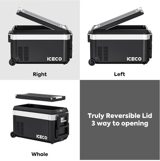 Kraft World Преносим Хладилник 30л Капацитет 100-240V / 12V / 24V Черен