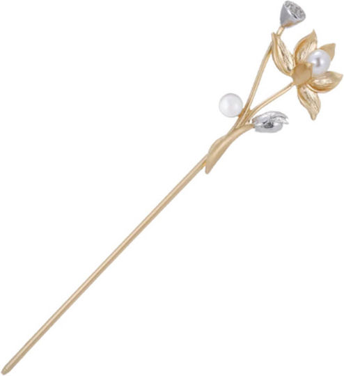 Hair Stick Chop Stick Flower Pearls Caroline