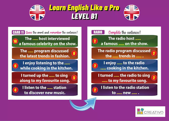 Learn English Like A Pro - Inteligentne Fiszki + Gra (poziom B1)