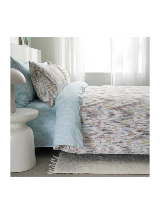 Vesta Home Fiona Σετ Σεντόνια Μονά με Λάστιχο 100x200+25εκ. Γαλάζιο (3τμχ)
