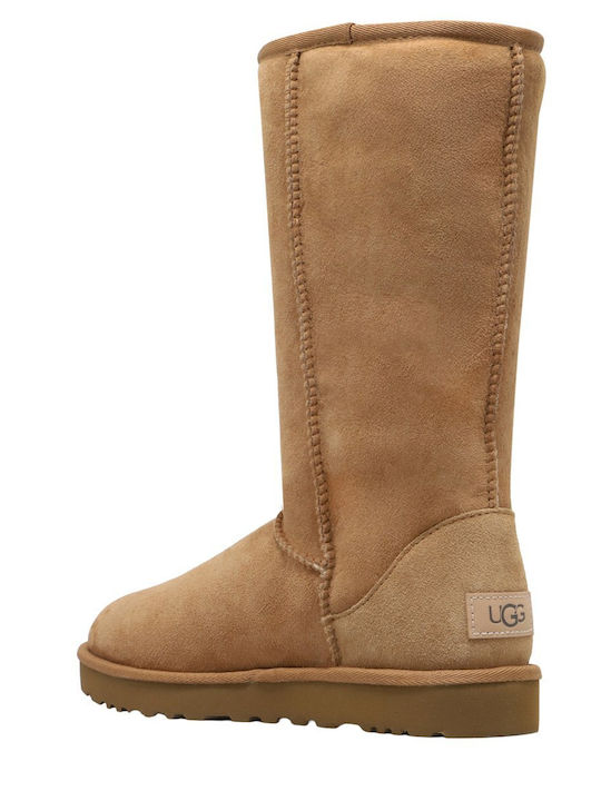 Suede Snow Boots with Rubber Classic Tabac Brown