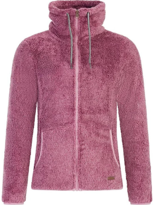 Riri Women's Cardigan with Zipper Vintage Pink