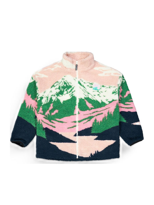 Women's Cardigan with Zipper Cloudy Landscape