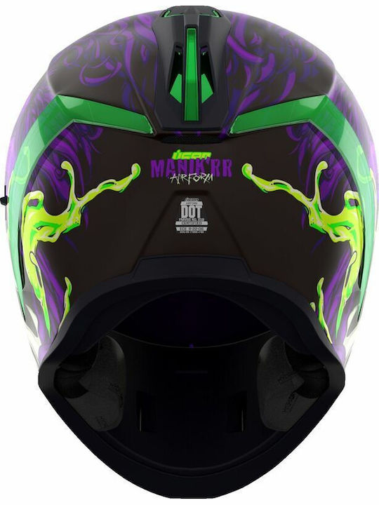 Icon Airform ManikRR Purple Motorradhelm Volles Gesicht ECE 22.06 1670gr mit Sonnenblende