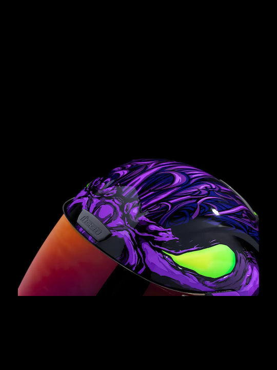 Icon Airform ManikRR Purple Motorradhelm Volles Gesicht ECE 22.06 1670gr mit Sonnenblende