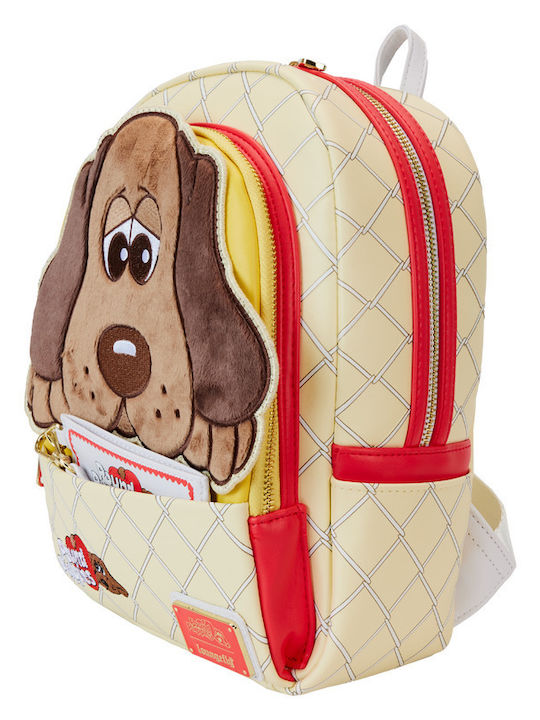 Pound Puppies 40th Anniversary Plush Loungefly Mini Backpack Beige