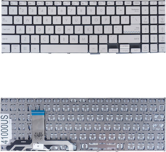 Laptop Keyboard Asus Vivobook 15 X1502 X1502va X1502za X1503 X1504 X1504za 90nb0zb1-r30us0 0knb0-512jla00 0kn1-hd3la13 9z.nlhsu.41e US No Frame Silver Code 41000us