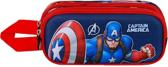 Captain America 3d Двойно Ученически Несесер