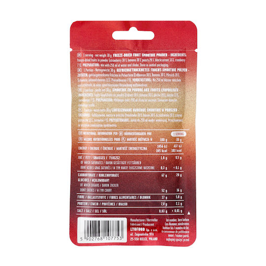 Lyofood Alimente Liofilizate Smoothie Roșu 30 G