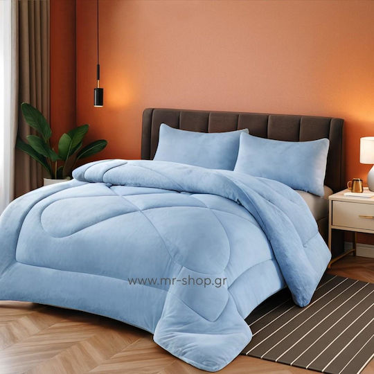 Marwa Κουβερτοπάπλωμα Υπέρδιπλο 220x240εκ. Baby Blue
