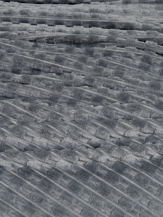 Nima Savara Κουβέρτα Sherpa Μονή 160x220εκ. Dark Gray