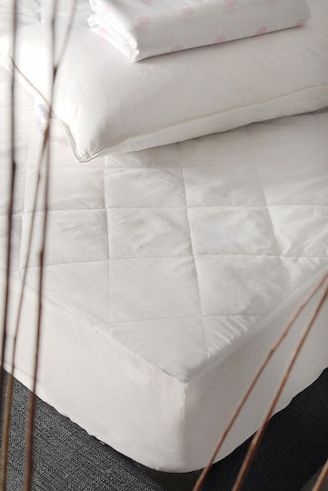 Rythmos Protective Cover King Size with Skirt 130 White 180x200+30cm