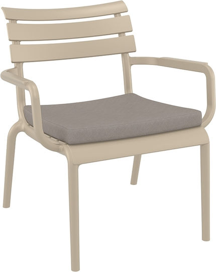 Siesta Exclusive Μαξιλάρι Καρέκλας Κήπου Light Brown 48x50εκ.